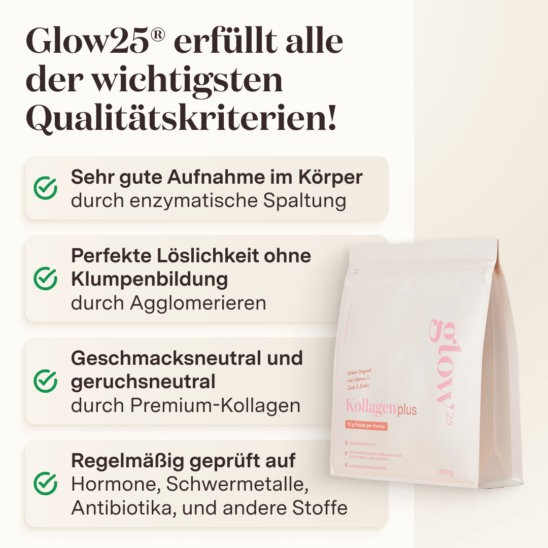 Glow25® entspricht den höchsten deutschen Qualitätsstandards für Lebensmittel