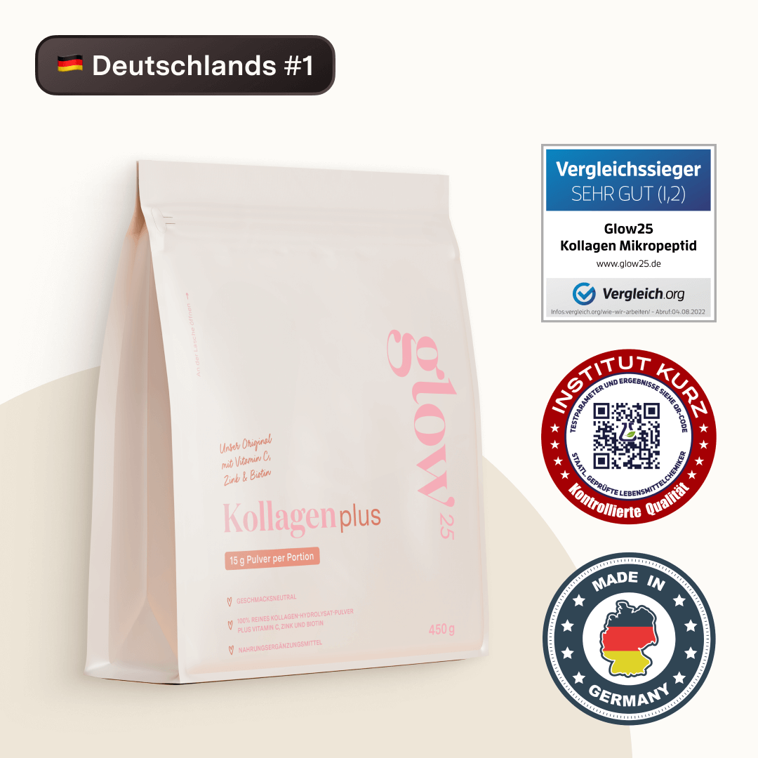 Glow25® Kollagen Plus™ mit Mikropeptid-Technologie™ – Deutschlands Testsieger 2025