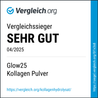 Glow25 Kollagen Pulver - Vergleich.org Sieger-Siegel 04_25